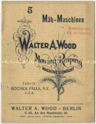 Landwirtschaftliche Maschinen der Firma Wood in USA