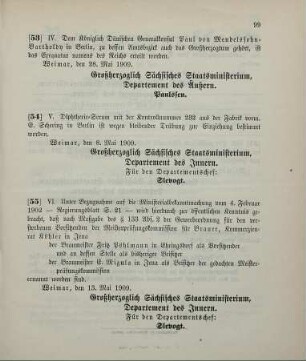 Nr. 54: Ministerialbekanntmachung, betreffend Einziehung von Diphtherie-Serum