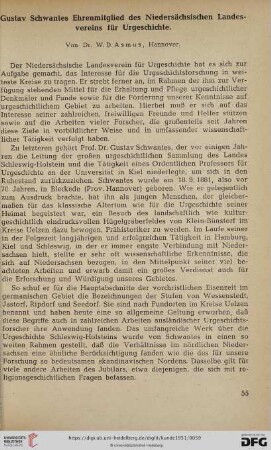 Neue Folge 2: Gustav Schwantes Ehrenmitglied des Niedersächsischen Landesvereins für Urgeschichte
