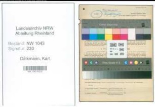 Entnazifizierung Karl Dalkmann , geb. 08.03.1910 (Angestellter)