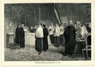 Grafik "Die feierliche Konstatierung des Todes Pius IX."
