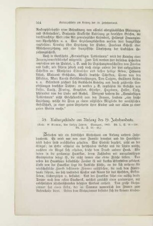 59. Kulturzustände am Anfang des 19. Jahrhunderts