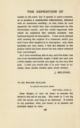 To Sir Watkin Phillips, of Jesus College, Oxon