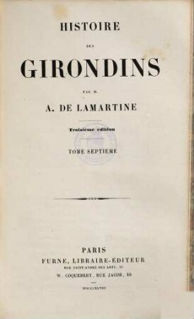 Histoire des Girondins, Tome Septième