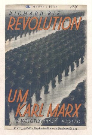 Soeben erschienen: Richard Bie, Revolution um Karl Marx