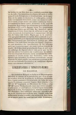 Geografía física y topografía-médica de Holguin.