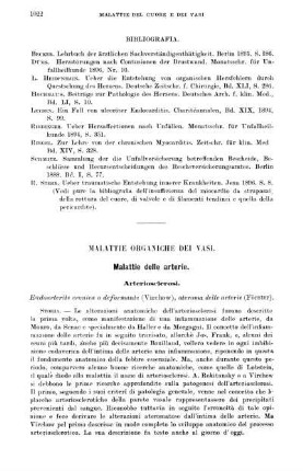 Malattie organiche dei vasi.