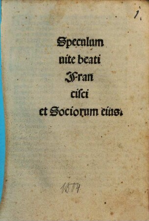 Speculum vitae Beati Francisci et sociorum eius