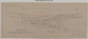 Beuel, Bahnhof: Lageplan betreffend Werftausbau. Rheinwerft.