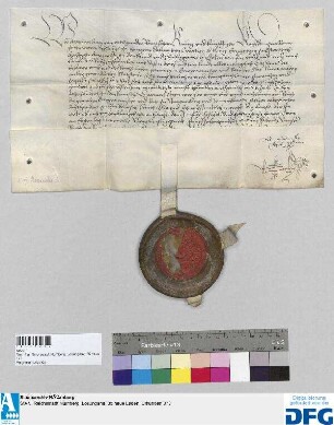 König Maximilian I. stellt der Stadt Nürnberg Quittung aus über 800 fl. rhein. Stadtsteuer für das Jahr 1512.