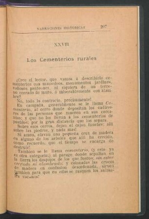 XXVIII - Los cementerios rurales