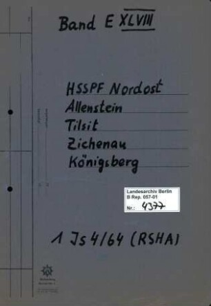 Ermittlungsverfahren gegen Bernhard Baatz (*19.11.1910) u.a. wegen Mordes, Beteiligung an der sogenannten Sonderbehandlung von 317 polnischen Zivilarbeitern und Ostarbeitern in den Jahren 1940 bis 1943 als Leiter der Referate IV D 2 (Polenreferat) und IV D (ausländische Arbeiter) des Reichssicherheitshauptamts (RSHA)