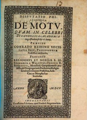 Disp. philos. de motu