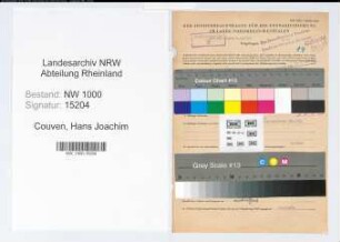 Entnazifizierung Hans Joachim Couven, geb. 25.01.1914 (Vertreter)