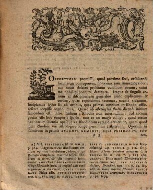 De Rhodo Litterata : Commentatio, 2