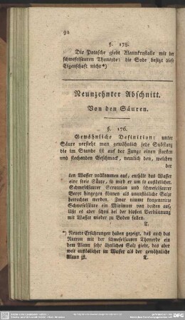 Neunzehnter Abschnitt. Von den Säuren