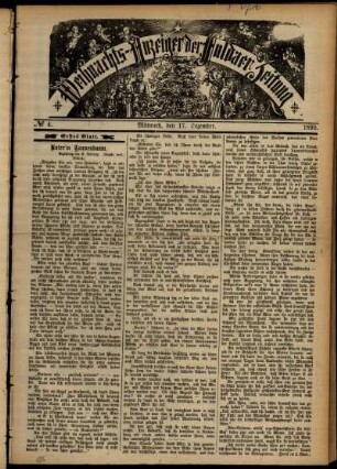 Zweite Ausgabe vom Mittwoch, den 17. Dezember 1890.