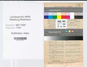 Entnazifizierung Hans Kuhlmann, geb. 22.12.1900 (Beamter)