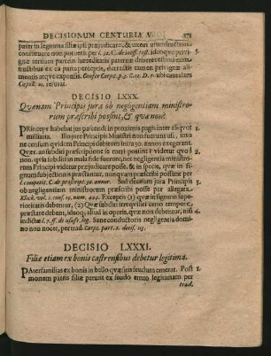 Decisio LXXXI. - Decisio Ultima.