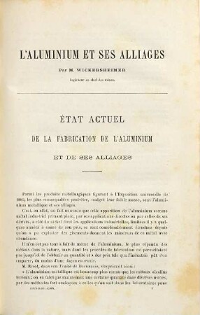 L'Aluminium et ses alliages