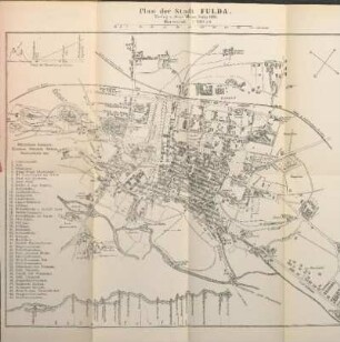 Plan der Stadt Fulda. [am rechten Rand leicht beschnitten]