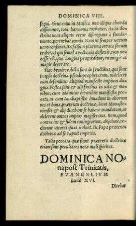 Dominica Nona post Trinitatis ...