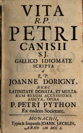 Vita Petri Canisii
