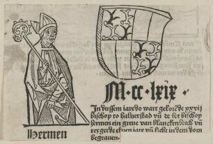 Bildnis des Grafen Hermann von Blankenburg, Bischof von Halberstadt