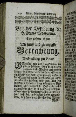 Die fünff und zwantzigste Betrachtung. - Die sechs und zwantzigste Betrachtung.