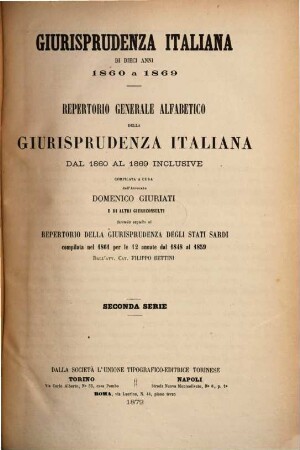 Giurisprudenza italiana. [21a]
