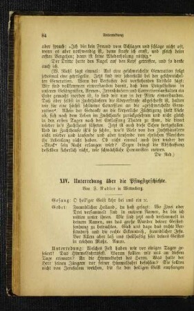 Unterredung über die Pfingstgeschichte