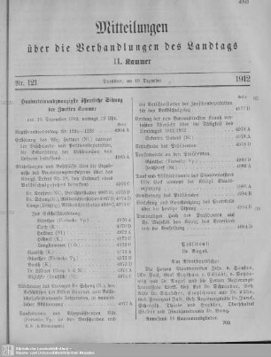 121. Sitzung