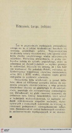 Kamień, brąz, żelazo