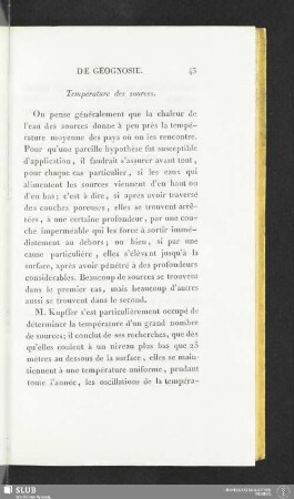 Température des sources