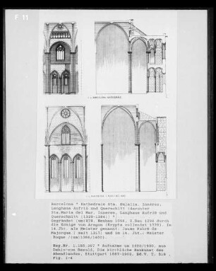 Barcelona, Kathedrale Santa Eulalia, Aufriss