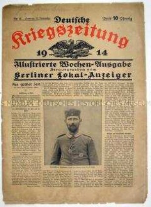 Illustrierte Wochen-Ausgabe des "Berliner Lokal-Anzeiger" mit Bildberichten vom aktuellen Kriegsgeschehen