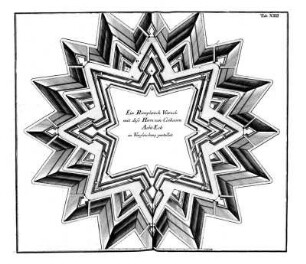 Tab. XIII. - Ein Rimplerisch Viereck mit dess Herrn van Coehoorn Acht-Eck in Vergleichung gestellet.