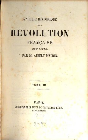 Galerie historique de la révolution française, 3