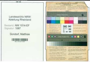 Entnazifizierung Matthias Gondorf , geb. 22.10.1897 (Versandmeister)