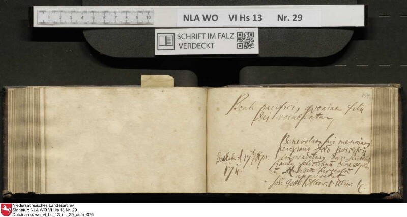 Stammbuch des Gottfried Crusius (Cruse) aus Stendal