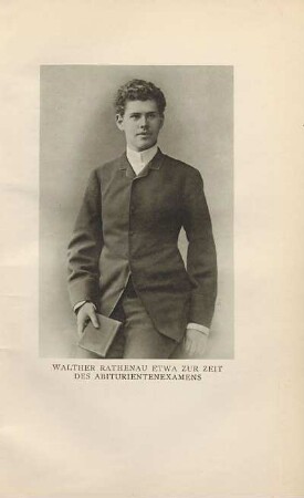 Walther Rathenau etwa zur Zeit des Abiturientenexamens