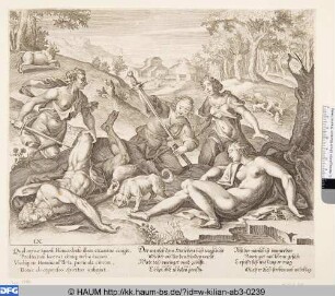 [Allegorie auf totes Wild und toten Jäger; Allegory on dead game and dead hunter]