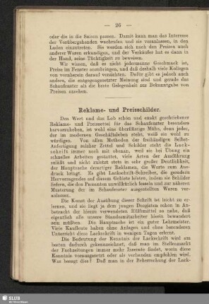 Reklame- und Preisschilder