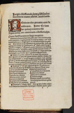 Confessionale pro scholasticis et aliis multum utile
