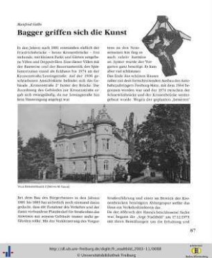 Bagger griffen sich die Kunst