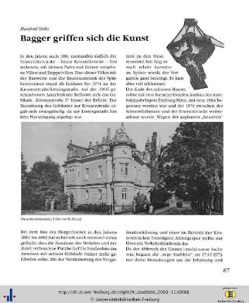 Bagger griffen sich die Kunst