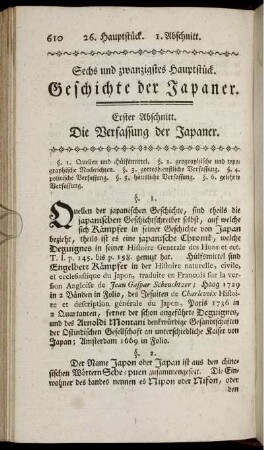 Sechs und zwanzigstes Hauptstück. Geschichte der Japaner