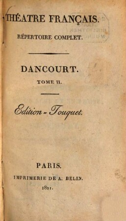 Pièces de théâtre, 2 (1821)