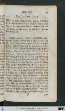 Fünfte Abtheilung.