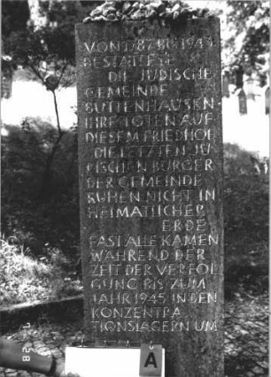 Gedenksteine: Gedenkstein A2